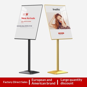 Support publicitaire vertical A3 détachable en métal, pour affichage de poster promotionnel sur pied, idéal pour les entrées de magasins et les commerces - Product Image 3