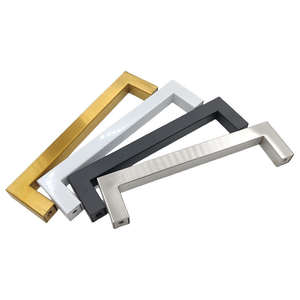 Black Square Stainless Steel Cabinet Door Handle Knob with Modern Design for Kitchen <b>Bathroom</b> Apartment Mall Furniture Hardware - Product Image 3