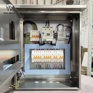 Caja de medidor de caja de centralita OEM personalizada Juego completo de gabinete de <span class=keywords><strong>control</strong></span> de PLC eléctrico de acero inoxidable - Product Image 1
