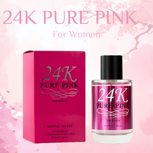โรงงานผลิตน้ำหอมแบรนด์ฮันนา ซีเคร็ท ขนาด 100 มล. น้ำหอมผู้หญิง 24K เพียว พิงค์ กลิ่นหอมคลาสสิก บลูม หรูหรา น้ำหอมมิส - Product Image 1