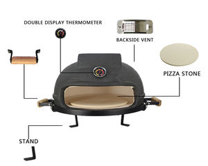 Kimstone Precio al por mayor Horno de pizza de 21 pulgadas Barbacoa portátil sin humo Parrilla de carbón Asadores Tostadoras - Product Image 3