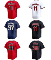 Maillot de baseball de qualité supérieure pour hommes, vente en gros, Jose Ramirez 11, Steven 38, Naylor 23, Bieber Kwan 57