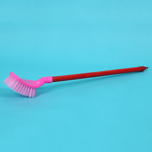 Vente directe d'usine de brosses de toilette en bois à tête carrée, brosses de toilette à long manche et poils de haute qualité. - Product Image 1
