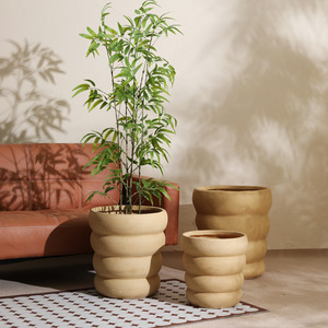 <span class=keywords><strong>Pot</strong></span> de fleur en magnésium extra large à motif spiralé moderne Jardin Extérieur Salon Balcon Tortue Bambou <span class=keywords><strong>Eucalyptus</strong></span> Jardinière - Product Image 4