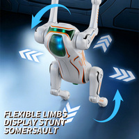 Robot chien télécommandé intelligent 2,4 GHz avec IA, commande vocale, apprentissage programmable, 10 canaux, pour cascades