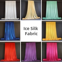 Vente directe d'usine, tissu en polyester soyeux de 140 m en rouleau, drapé brillant pour tente, décoration de fête, banquet, toile de fond - Lot en stock
