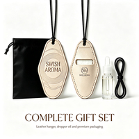 Diffuseur de parfum suspendu pour voiture et maison, personnalisé, enveloppé de cuir, en coton, sans flamme, pour intérieur