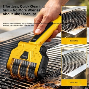 Brosse de nettoyage électrique rechargeable pour barbecue, grattoir rotatif en fil d'acier inoxydable pour la cuisson - Product Image 3