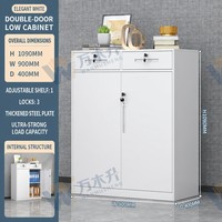 Armoire de classement en acier moderne verrouillable pour le bureau et la maison, design durable