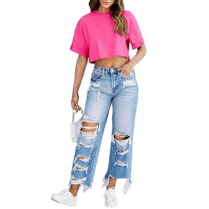 Camiseta Corta de Verano para Mujer, Moderna, Ecológica, con Estampado, de Algodón Premium, Corte Holgado, Transpirable, Informal, para un Estilo de Vida Moderno - Product Image 2