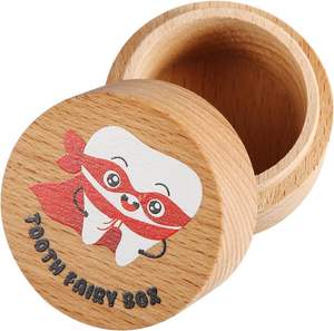 Scatola delle fatine dei denti, scatola dei denti colorata in legno, porta denti smarriti da mettere sotto il cuscino per il compleanno dei bambini Baby Shower - Product Image 5