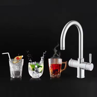 Iwater Torneira keran wastafel dapur Putar, 5 In 1 untuk wastafel hitam yang dapat diputar, keran wastafel dapur, Mixer Mixer, keran air panas dan dingin