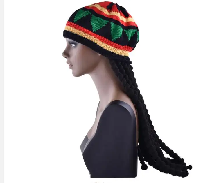 Bonnet Hip Hop tricoté, perruque tressée, chapeau pour homme, Bob jamaïcain, bonnet Rasta, Gorra Hombre, Dreadlocks, Reggae, Czapka, zimmoka, hiver, nouveau