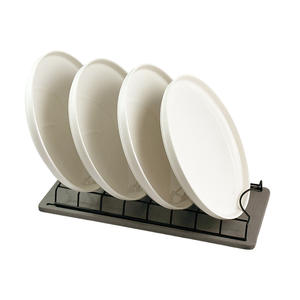 Égouttoir à vaisselle moderne avec plateau absorbant pour comptoir de cuisine, taille L, forme ronde, style Landmark - Product Image 3