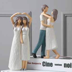 Productos más vendidos, figuritas de beso para el hogar, figuritas de boda de pareja de lesbianas de resina, escultura artística, decoración del hogar - Product Image 3