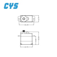 Moteur sans noyau RC Servo - Conception compacte et légère pour voitures, bateaux et hélicoptères RC avec couple élevé et réponse rapide (plastique)