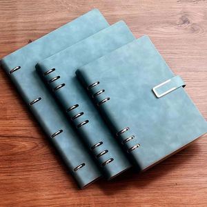 Wholesale Custom Leather Hardcover Loose Leaf <b>Ring</b> Organizer Notebook Diary <b>A5</b>/A6 Executive <b>Binder</b> - Product Image 1