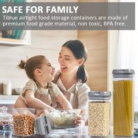 Organisateur de cuisine pour garder la fraîcheur Rectangle récipient de stockage en plastique hermétique pour aliments