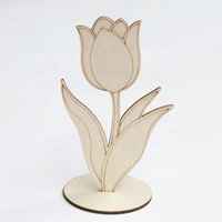Jouet de décoration de table en bois à colorier soi-même, fleurs à peindre, ornements pour la peinture et la décoration