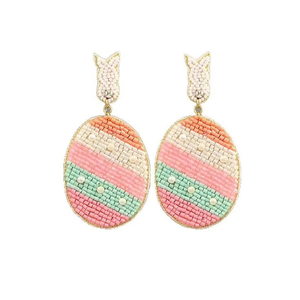 Boucles d'oreilles pendantes en perles élégantes Boucles d'oreilles unisexes faites à la main Style tendance pour une tenue festive et quotidienne Couleurs personnalisées - Product Image 1