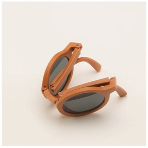 Lunettes <span class=keywords><strong>de</strong></span> <span class=keywords><strong>soleil</strong></span> à la mode pour enfants PC <span class=keywords><strong>Beige</strong></span> Orange pour garçons et filles crème solaire pliante confortable - Product Image 5