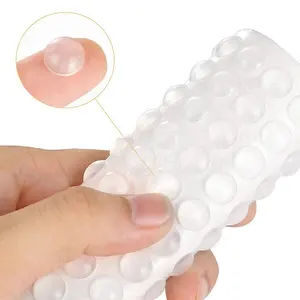 Furniture crash pad natural feet dot silicone bumpers clear adhesive 3M rubber foot pad
