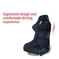 Siège de course EDDYSTAR, nouveau design professionnel moderne, siège baquet en velours noir, sièges de simulation de course pour Mazda MX5/RX8