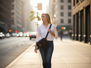 Borsa a Tracolla in Nylon per Donna, Colore Unico, Guscio Morbido, Chiusura con Zip, Uso Quotidiano, Per Tutte le Stagioni - Product Image 2