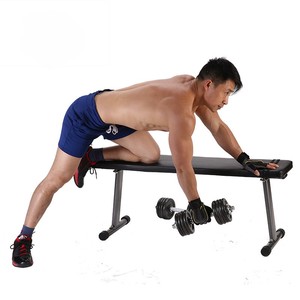 Banc de musculation moderne pliable en acier, bois, cuir, mousse et plastique, réglable, pour usage domestique en salle de sport, unisexe - Product Image 6