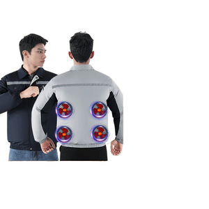 Unisex Rechargeable <strong>Air</strong> <strong>Conditioning</strong> Summer Workwear Printed Polyester Outdoor Construction Site Uniform with Cooling Fan - Product Image 1