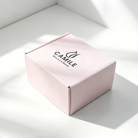 Großhandel Benutzerdefinierte Logo-Bedruckte Wellpappe-Versandkartons Hut-Kleidung-Schuh-Verpackung Rosa Versandkartons für Hüte