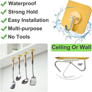 Crochet sans couture réutilisable transparent robuste étanche à l'huile pour salle de bain cuisine auto-adhésif avec occasion de mariage - Product Image 3