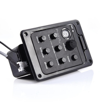Guitare acoustique 4 bandes EQ Tuner Piezo Pickup Equalizer Préampli intégré pour FM Fish 101 Man 201 301 Guitar Pickups