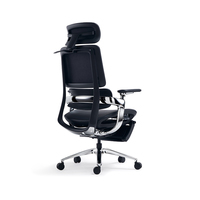 Chaise de bureau ergonomique de direction en cuir, chaise de travail inclinable avec appui-tête et soutien lombaire réglables