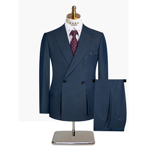 Completo da Uomo 2 Pezzi Stile <span class=keywords><strong>Safari</strong></span> Retrò: Giacca Doppiopetto con Revers a Punta e Tasche da Caccia, Chiusura a Due Bottoni - Product Image 3