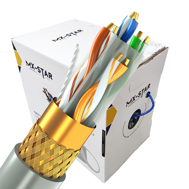 Factory direct sales sftp cable cat 6 CCA 24awg Sftp Cat6 Network Cable 1000ft of per meter