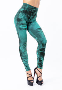 Nuovi pantaloni da donna imitazione Jeans in Denim consumati Leggings Casual a vita alta pantaloni a matita elasticizzati sportivi <span class=keywords><strong>Leggins</strong></span> - Product Image 6