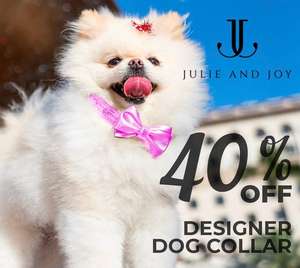 Collier en cuir d'agneau italien lavande avec nœud, accessoire pour petit chien, collier de créateur élégant, matériel doré, doux et durable - Product Image 2