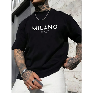 Camiseta Lisa de Algodón Grueso para Hombre, Fabricante Mayorista, Camiseta con Estampado Gráfico Personalizado, Camiseta Oversize con Estampado 3D Puff para Hombre - Product Image 5