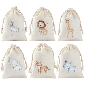 10*15cm <strong>Unicorn</strong> Gift <strong>Bags</strong> Small Cotton Drawstring Pouch Pouches for Baby Shower Kits Birthday <strong>Party</strong> Favor - Product Image 6