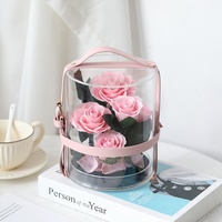 Sac à main en cuir Éternel avec fleurs préservées, Ornement rose cadeau 520, Coffret cadeau de confession, Cadeau festif pour meilleure amie et petite amie