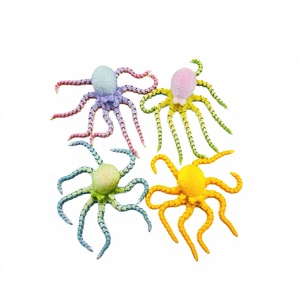 Figurine de pieuvre articulée en plastique imprimée en 3D, créature marine flexible et oscillante, décoration de bureau, jouet anti-stress, figurine animale de collection - Product Image 2