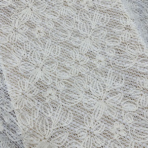 Nuevo Tejido de Malla Hueca con Bordado de Cordón, Material de Encaje <span class=keywords><strong>Floral</strong></span> 3D para Vestidos de Novia - Product Image 3