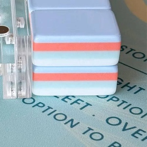 Nuovo Set di Lusso da 160 Pezzi per Mahjong in Acrilico Multistrato Blu Ardesia, Stile Americano, Pieghevole ed Ecologico per Giochi da Casinò Familiari - Product Image 4