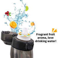 Bouteille d'eau en plastique Tritan sans BPA avec parfum de fruits, aromatisée, pour boisson, avec saveur de cola, bouteille d'eau avec parfum d'air