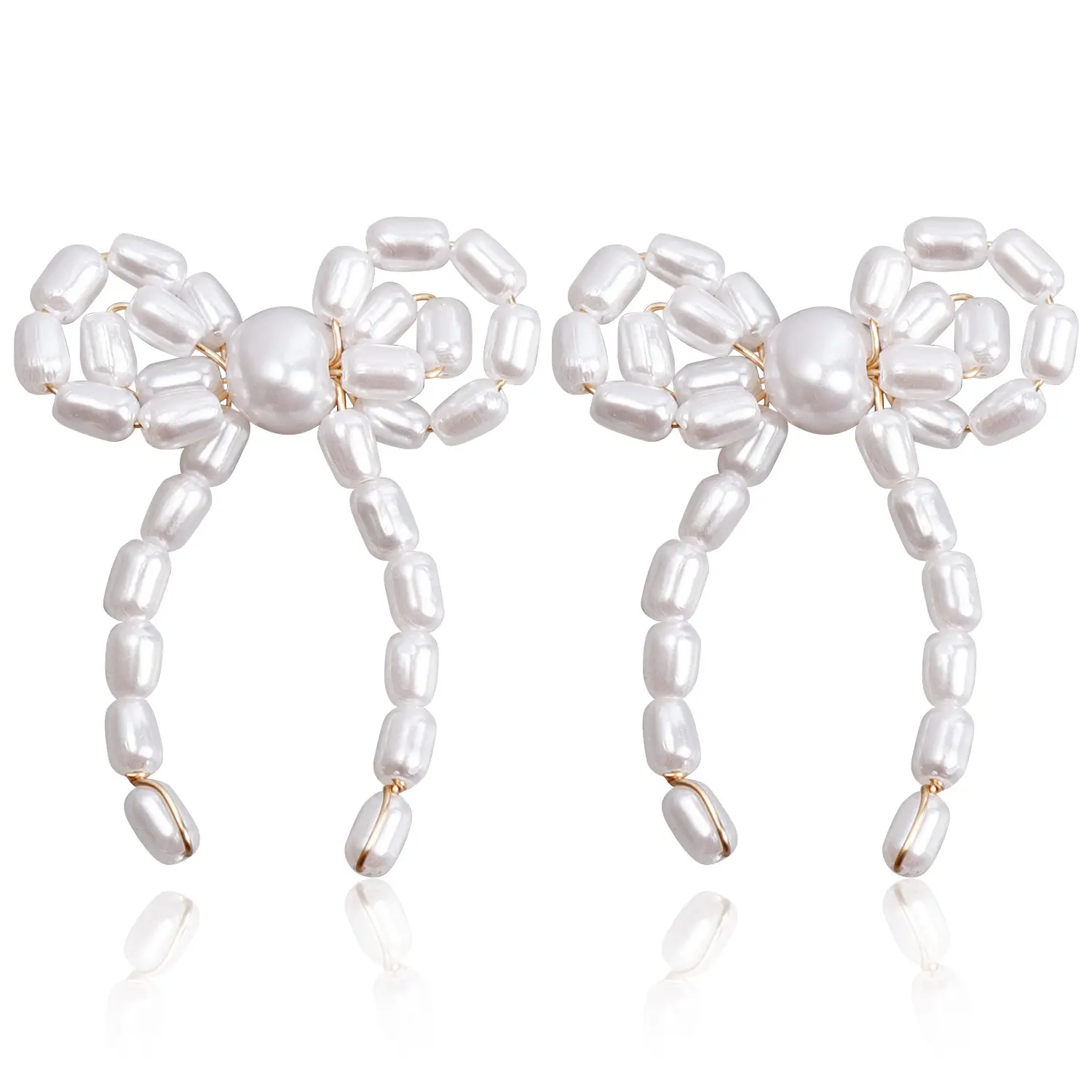 Boucles d'oreilles pendantes en perles de Offre Spéciale Boucles d'oreilles pendantes en forme de nœud Cadeaux pour femmes