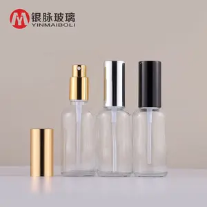 Clear glass spray Bottles customized essential oil spray bottle for cosmetic packaging