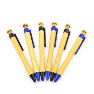 Stylo publicitaire écologique en paille de blé et bambou avec logo personnalisé - Product Image 3