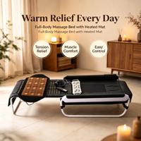 Table de massage électrique pliable V4 avec pierres de jade et chaleur infrarouge lointain pour usage domestique