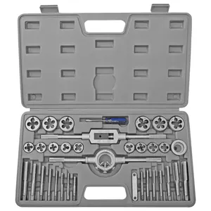 Conjunto de ferramentas para corte, rosqueamento e alças de rosca Metric M6 - M16, 35 peças, para uso doméstico, DIY, garagem e oficina
